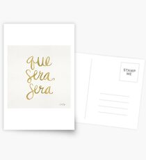 Was auch immer sein wird, wird (Gold Ink) sein Postkarten