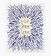 Whatever Will Be, Will Be (Navy & Gold) Photographic Print