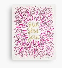 Whatever Will Be, Will Be (Pink & Gold) Metal Print