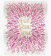 Was auch immer sein wird, wird (Pink & Gold) Poster
