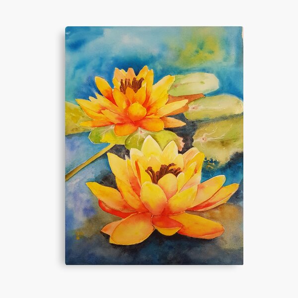 Waterlilies on the Warm side Canvas Print