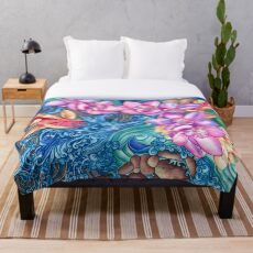 Orchid Splash Throw Blanket