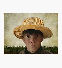 Amish Boy Portrait Poster Photographic Print
