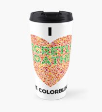 Ishihara Colorblind Test: I Heart the Colorblind (US spelling) Travel Mug