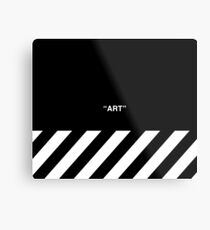 OFF-WHITE Inspired Simple Wording Illustration Metal Print