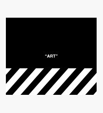 OFF-WHITE Inspired Simple Wording Illustration Photographic Print