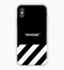 OFF-WHITE Inspired Simple Wording Illustration iPhone Case