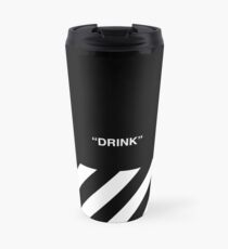 OFF-WHITE Inspired Simple Wording Illustration Travel Mug