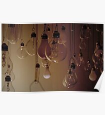 Hanging Lightbulbs Poster