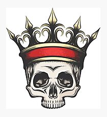 Human Skull in crown Photographic Print