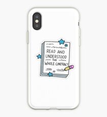 "Read the Contract" Little Achievements iPhone Case