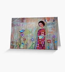 Women in the Garden Greeting Card