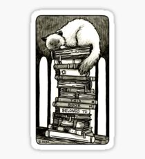Pegatina Estilizado Cat Bookplate