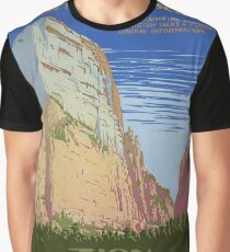 Zion National Park Vintage Poster Graphic T-Shirt