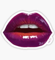 Sexy lips digital painting art Sticker