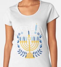 Get Lit Hanukkah Women's Premium T-Shirt