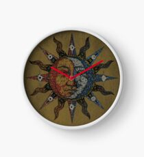 Vintage Celestial mosaic Sun & Moon Uhr