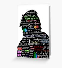 Harry Styles lyric compilation Greeting Card