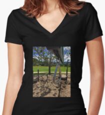 Playground Equipment Women's Fitted V-Neck T-Shirt