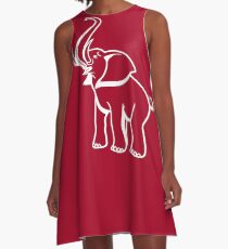 Delta Elephant Sigma Red Theta 2 A-Line Dress