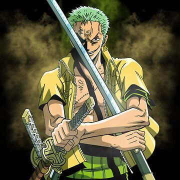 One Piece - Anime / Manga Poster / Canvas ( Roronoa Zoro 3 Sword Style )  8x10