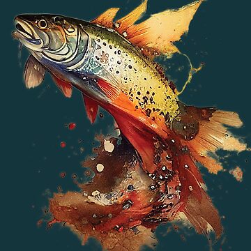 Catch & Release Trout Fly Fishing Art Art Print