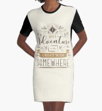 Beauty And The Beast Quote Graphic T-Shirt Dress