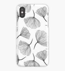 Fantasy flowers black and white. iPhone Case