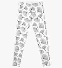 Fantasy flowers black and white. Leggings