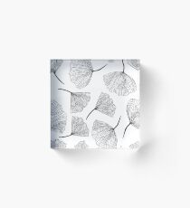 Fantasy flowers black and white. Acrylic Block