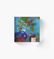 Still-life with raspberries Acrylic Block