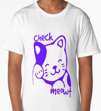 Check MEOWT cute retro cat Long T-Shirt