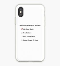 Halloween Checkliste für Monster iPhone-Hülle & Cover