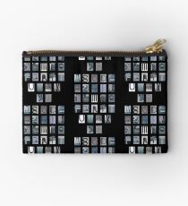 alphabet print in blue Studio Pouch