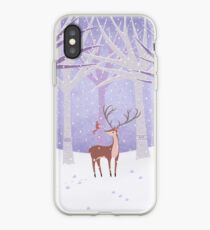 Hirsch - Eichhörnchen - Winter - Schnee - Wald iPhone-Hülle & Cover