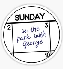 Sunday: in the park with George Sticker
