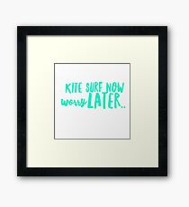 Kite surfing.. Framed Print