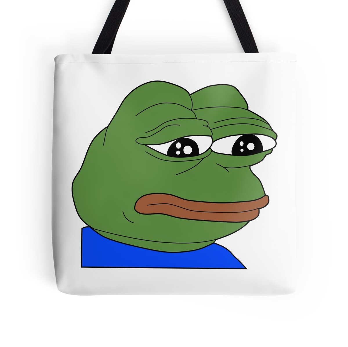  Rare Sad  Pepe  Frog  Meme  Print Tote Bags by budgetnudest 