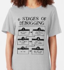 6 Phasen des Debuggens Slim Fit T-Shirt