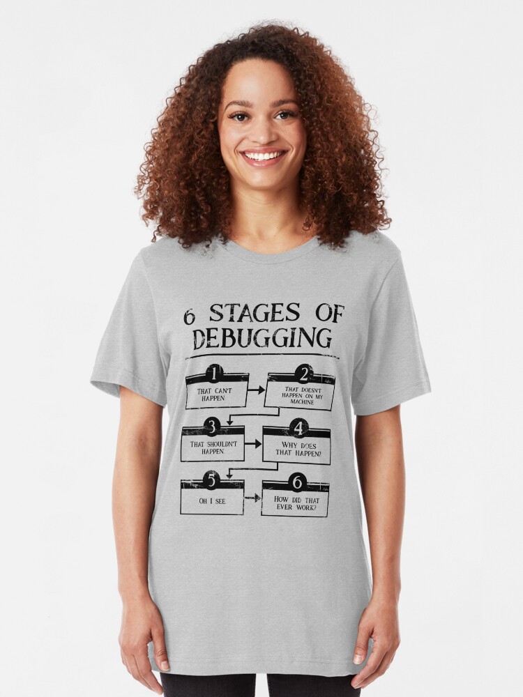Vista alternativa de Camiseta ajustada 6 etapas de depuración