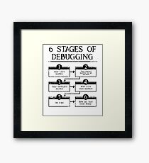 6 Stages Of Debugging Computer Programming Framed Print