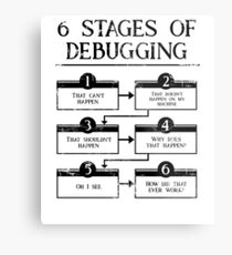 6 Stages Of Debugging Computer Programming Metal Print