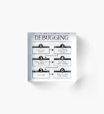 6 Stages Of Debugging Computer Programming Acrylic Block
