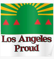 Los Angeles City Flag Poster