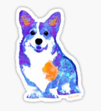 a lone corgi Sticker