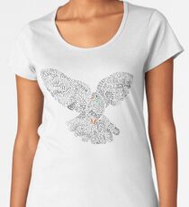 Typographic Peace Dove (black) Women's Premium T-Shirt