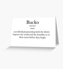 Bucko Definition - Jordan Peterson Greeting Card