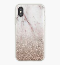 Glitter Ombre - rosa Marmor & Roségold Glitzer iPhone-Hülle & Cover