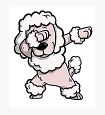 Dabbing Poodle Funny Photographic Print