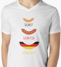 Deutsch Oktoberfest 2017 Wurst Shirt T-Shirt mit V-Ausschnitt